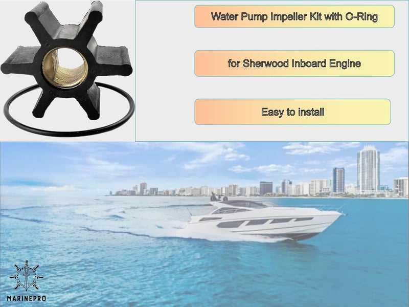 Marine Pro 359978 مجموعة دافعة مضخة مياه البحر للمولد البحري لكوهلر شيرود أونان نماذج داخلية بديلة 8000k سييرا 23-3314 - Image 4